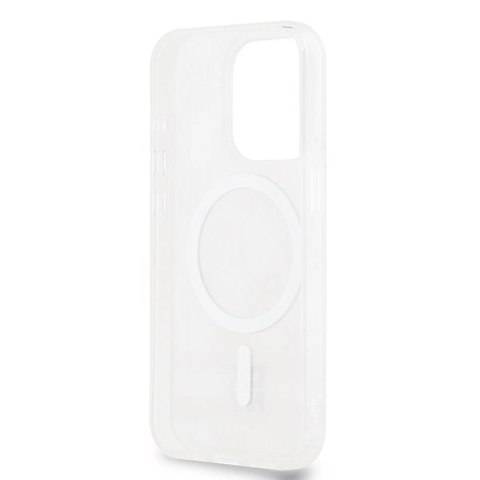 Etui DKNY IML Checkered Mono Pattern & Printed Stripes MagSafe na iPhone 15 Pro Max - różowe