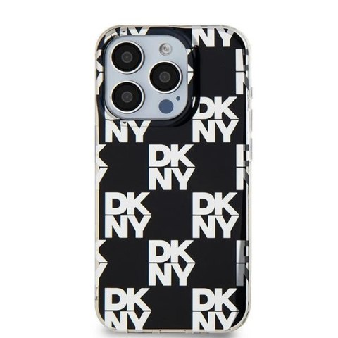 Etui DKNY IML Checkered Mono Pattern na iPhone 15 Pro Max - czarne Etui DKNY IML Checkered Mono Pattern na iPhone 15 Pro Max - czarne