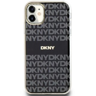 Etui DKNY IML Mono & Stripe MagSafe na iPhone 11 / Xr - czarne