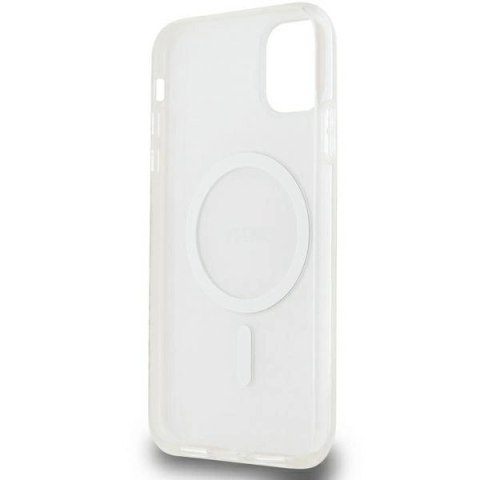 Etui DKNY IML Mono & Stripe MagSafe na iPhone 11 / Xr - różowe