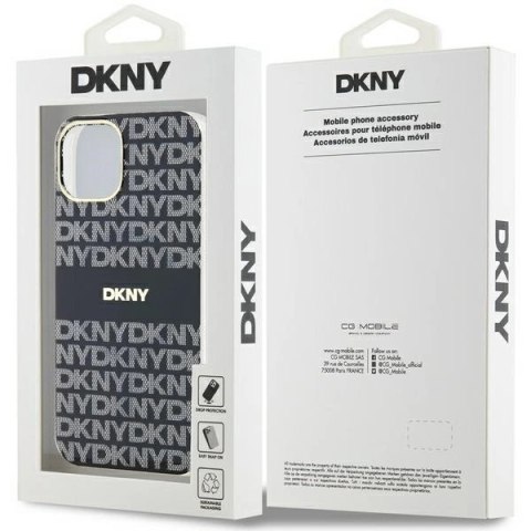 Etui DKNY IML Mono & Stripe MagSafe na iPhone 15 / 14 / 13 - czarne Etui DKNY IML Mono & Stripe MagSafe na iPhone 15 / 14 / 13 - czarne