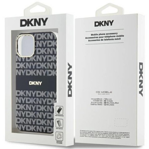 Etui DKNY IML Mono & Stripe MagSafe na iPhone 15 / 14 / 13 - czarne Etui DKNY IML Mono & Stripe MagSafe na iPhone 15 / 14 / 13 - czarne