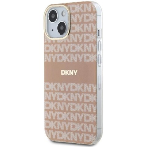Etui DKNY IML Mono & Stripe MagSafe na iPhone 15 / 14 / 13 - różowe Etui DKNY IML Mono & Stripe MagSafe na iPhone 15 / 14 / 13 - różowe