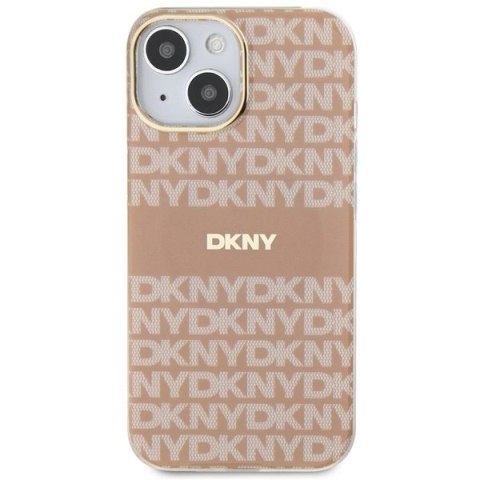 Etui DKNY IML Mono & Stripe MagSafe na iPhone 15 / 14 / 13 - różowe Etui DKNY IML Mono & Stripe MagSafe na iPhone 15 / 14 / 13 - różowe