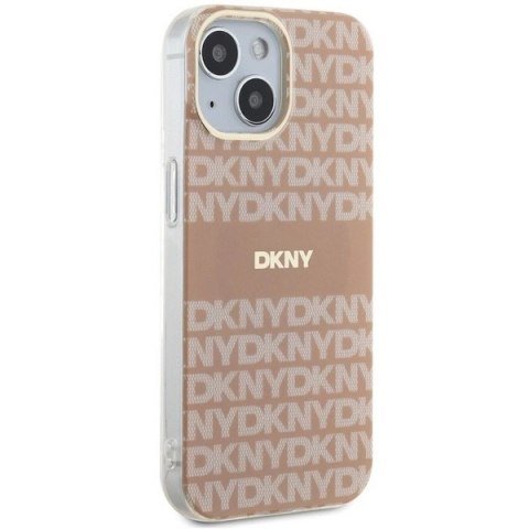 Etui DKNY IML Mono & Stripe MagSafe na iPhone 15 / 14 / 13 - różowe Etui DKNY IML Mono & Stripe MagSafe na iPhone 15 / 14 / 13 - różowe