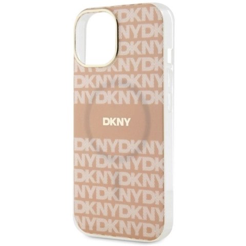 Etui DKNY IML Mono & Stripe MagSafe na iPhone 15 / 14 / 13 - różowe Etui DKNY IML Mono & Stripe MagSafe na iPhone 15 / 14 / 13 - różowe