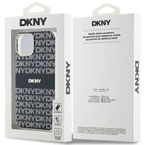 Etui DKNY IML Mono & Stripe MagSafe na iPhone 15 Plus / 14 Plus - czarne Etui DKNY IML Mono & Stripe MagSafe na iPhone 15 Plus / 14 Plus - czarne