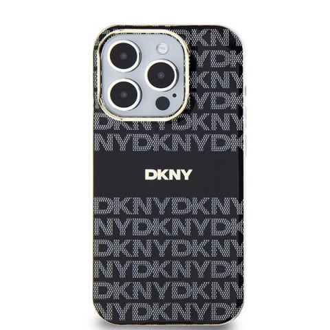 Etui DKNY IML Mono & Stripe MagSafe na iPhone 15 Pro Max - czarne Etui DKNY IML Mono & Stripe MagSafe na iPhone 15 Pro Max - czarne