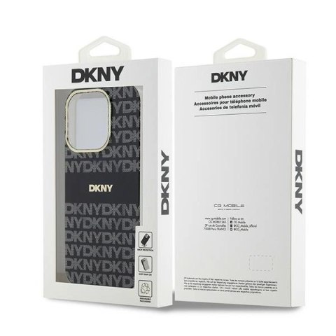 Etui DKNY IML Mono & Stripe MagSafe na iPhone 15 Pro Max - czarne Etui DKNY IML Mono & Stripe MagSafe na iPhone 15 Pro Max - czarne