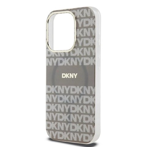 Etui DKNY IML Mono & Stripe MagSafe na iPhone 15 Pro - beżowe Etui DKNY IML Mono & Stripe MagSafe na iPhone 15 Pro - beżowe