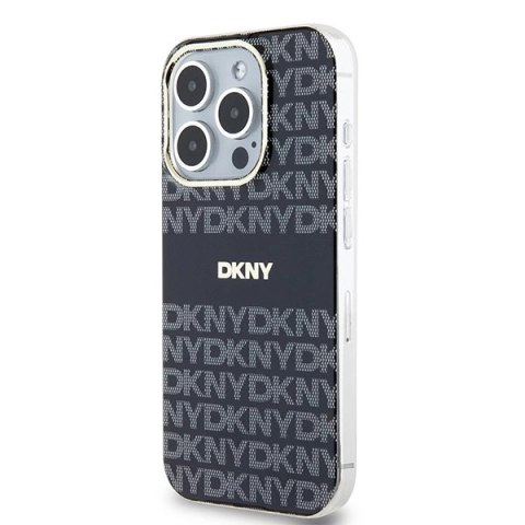 Etui DKNY IML Mono & Stripe MagSafe na iPhone 15 Pro - czarne Etui DKNY IML Mono & Stripe MagSafe na iPhone 15 Pro - czarne