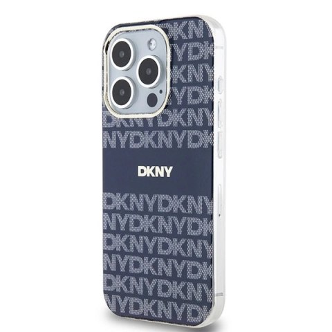 Etui DKNY IML Mono & Stripe MagSafe na iPhone 15 Pro - niebieskie Etui DKNY IML Mono & Stripe MagSafe na iPhone 15 Pro - niebieskie