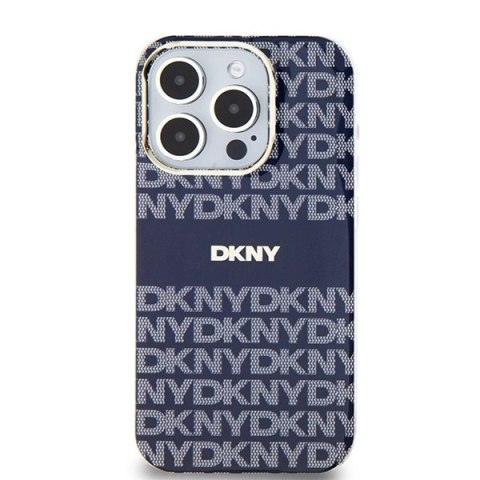 Etui DKNY IML Mono & Stripe MagSafe na iPhone 15 Pro - niebieskie Etui DKNY IML Mono & Stripe MagSafe na iPhone 15 Pro - niebieskie