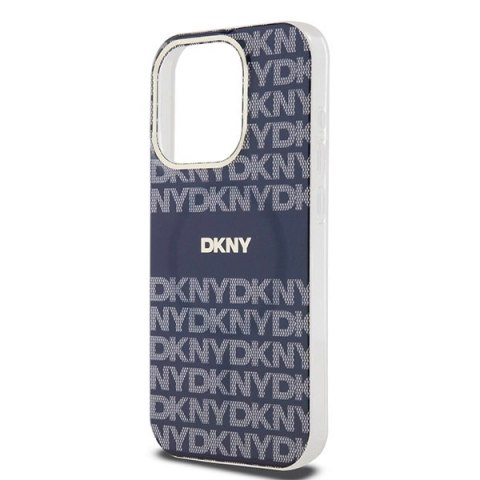 Etui DKNY IML Mono & Stripe MagSafe na iPhone 15 Pro - niebieskie Etui DKNY IML Mono & Stripe MagSafe na iPhone 15 Pro - niebieskie