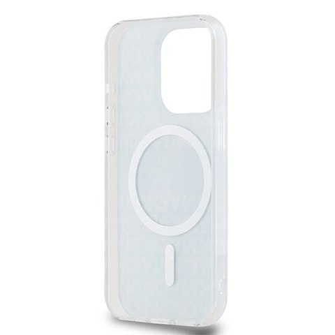 Etui DKNY IML Mono & Stripe MagSafe na iPhone 15 Pro - niebieskie Etui DKNY IML Mono & Stripe MagSafe na iPhone 15 Pro - niebieskie