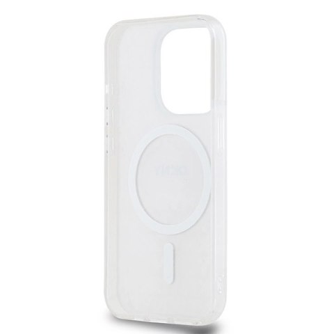 Etui DKNY IML Mono & Stripe MagSafe na iPhone 15 Pro - różowe Etui DKNY IML Mono & Stripe MagSafe na iPhone 15 Pro - różowe