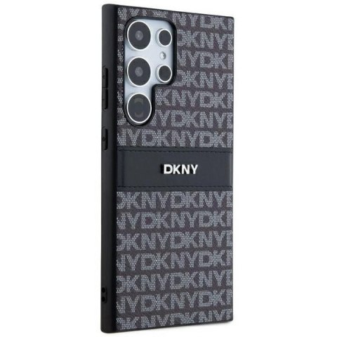 Etui DKNY Leather Mono Stripe & Metal Logo na Samsung Galaxy S24 Ultra - czarne Etui DKNY Leather Mono Stripe & Metal Logo na Samsung Galaxy S24 Ultra - czarne