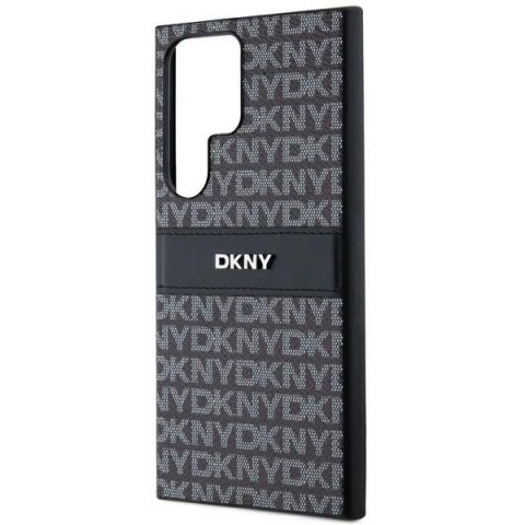 Etui DKNY Leather Mono Stripe & Metal Logo na Samsung Galaxy S24 Ultra - czarne Etui DKNY Leather Mono Stripe & Metal Logo na Samsung Galaxy S24 Ultra - czarne