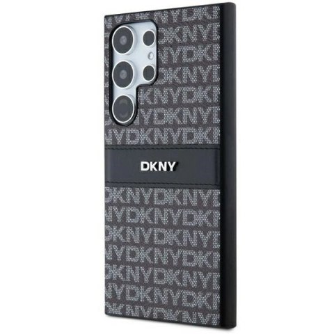 Etui DKNY Leather Mono Stripe & Metal Logo na Samsung Galaxy S24 Ultra - czarne Etui DKNY Leather Mono Stripe & Metal Logo na Samsung Galaxy S24 Ultra - czarne