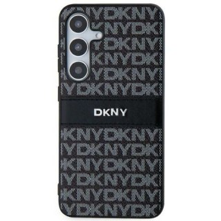 Etui DKNY Leather Mono Stripe & Metal Logo na Samsung Galaxy S24+ - czarne