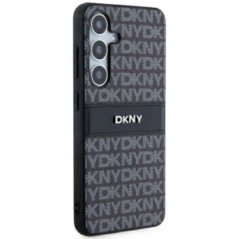 Etui DKNY Leather Mono Stripe & Metal Logo na Samsung Galaxy S24+ - czarne Etui DKNY Leather Mono Stripe & Metal Logo na Samsung Galaxy S24+ - czarne