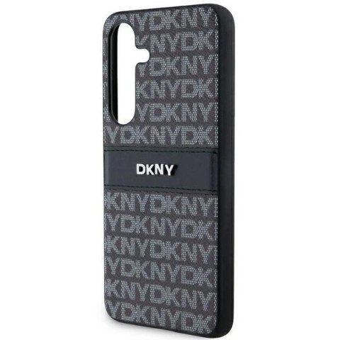 Etui DKNY Leather Mono Stripe & Metal Logo na Samsung Galaxy S24+ - czarne Etui DKNY Leather Mono Stripe & Metal Logo na Samsung Galaxy S24+ - czarne