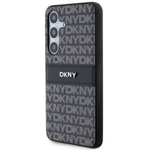 Etui DKNY Leather Mono Stripe & Metal Logo na Samsung Galaxy S24+ - czarne Etui DKNY Leather Mono Stripe & Metal Logo na Samsung Galaxy S24+ - czarne