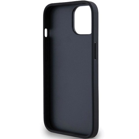 Etui DKNY Leather Mono Stripe & Metal Logo na iPhone 15 / 14 / 13 - czarne Etui DKNY Leather Mono Stripe & Metal Logo na iPhone 15 / 14 / 13 - czarne