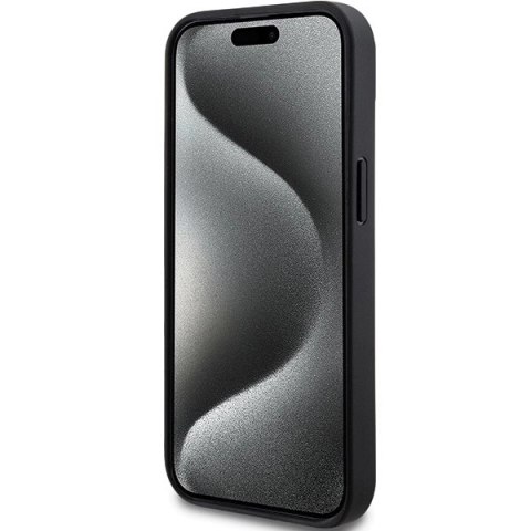 Etui DKNY Leather Mono Stripe & Metal Logo na iPhone 15 Plus / 14 Plus - czarne Etui DKNY Leather Mono Stripe & Metal Logo na iPhone 15 Plus / 14 Plus - czarne