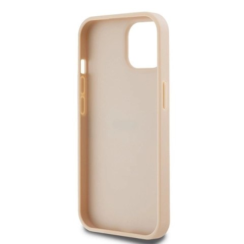 Etui DKNY Leather Mono Stripe & Metal Logo na iPhone 15 Plus / 14 Plus - różowe Etui DKNY Leather Mono Stripe & Metal Logo na iPhone 15 Plus / 14 Plus - różowe