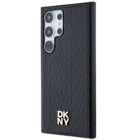 Etui DKNY Leather Pattern Metal Logo MagSafe na Samsung Galaxy S24 Ultra - czarne Etui DKNY Leather Pattern Metal Logo MagSafe na Samsung Galaxy S24 Ultra - czarne