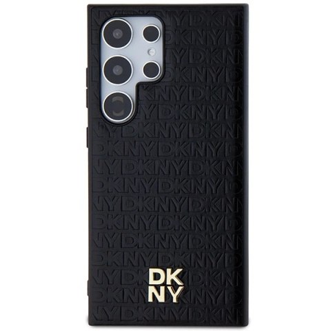 Etui DKNY Leather Pattern Metal Logo MagSafe na Samsung Galaxy S24 Ultra - czarne Etui DKNY Leather Pattern Metal Logo MagSafe na Samsung Galaxy S24 Ultra - czarne