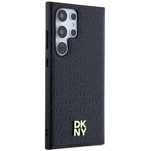 Etui DKNY Leather Pattern Metal Logo MagSafe na Samsung Galaxy S24 Ultra - czarne Etui DKNY Leather Pattern Metal Logo MagSafe na Samsung Galaxy S24 Ultra - czarne