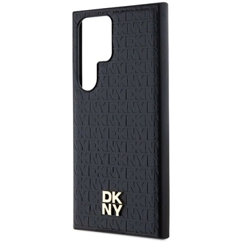Etui DKNY Leather Pattern Metal Logo MagSafe na Samsung Galaxy S24 Ultra - czarne Etui DKNY Leather Pattern Metal Logo MagSafe na Samsung Galaxy S24 Ultra - czarne