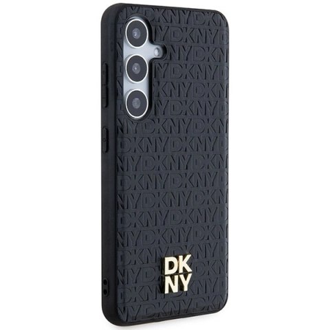 Etui DKNY Leather Pattern Metal Logo MagSafe na Samsung Galaxy S24+ - czarne Etui DKNY Leather Pattern Metal Logo MagSafe na Samsung Galaxy S24+ - czarne