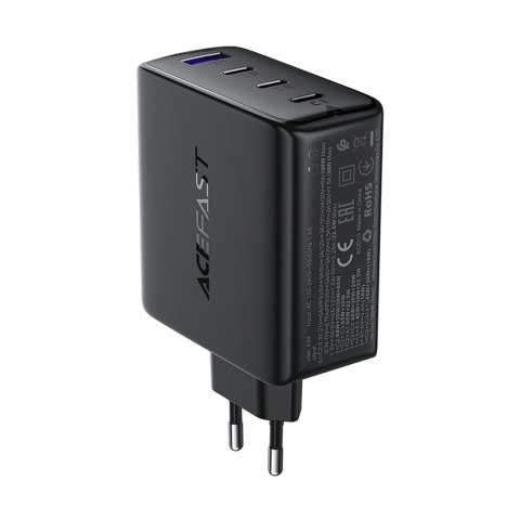 Ładowarka Acefast A94 sieciowa GaN2 USB-A / 3x USB-C PD 100W - czarna Ładowarka Acefast A94 sieciowa GaN2 USB-A / 3x USB-C PD 100W - czarna