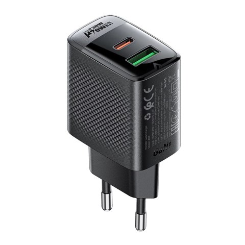 Ładowarka Acefast A98 sieciowa GaN USB-A / USB-C PD 30W - czarna Ładowarka Acefast A98 sieciowa GaN USB-A / USB-C PD 30W - czarna