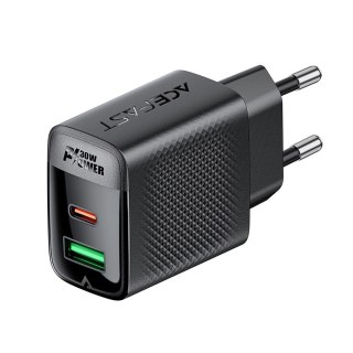 Ładowarka Acefast A98 sieciowa GaN USB-A / USB-C PD 30W - czarna