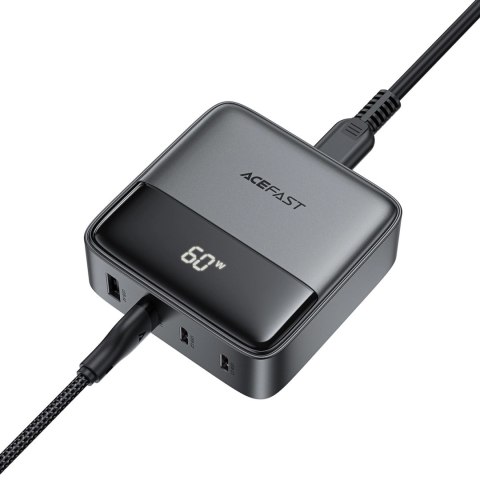 Ładowarka Acefast Z6 sieciowa GaN biurkowa 2x USB-A / 2x USB-C PD 65W - czarna Ładowarka Acefast Z6 sieciowa GaN biurkowa 2x USB-A / 2x USB-C PD 65W - czarna