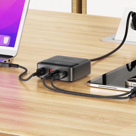 Ładowarka Acefast Z6 sieciowa GaN biurkowa 2x USB-A / 2x USB-C PD 65W - czarna Ładowarka Acefast Z6 sieciowa GaN biurkowa 2x USB-A / 2x USB-C PD 65W - czarna