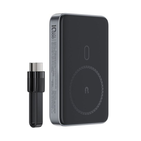 Powerbank Acefast M10 magnetyczny 2x USB-C PD 30W z ładowaniem indukcyjnym 15W i kablem USB-C - czarny Powerbank Acefast M10 magnetyczny 2x USB-C PD 30W z ładowaniem indukcyjnym 15W i kablem USB-C - czarny