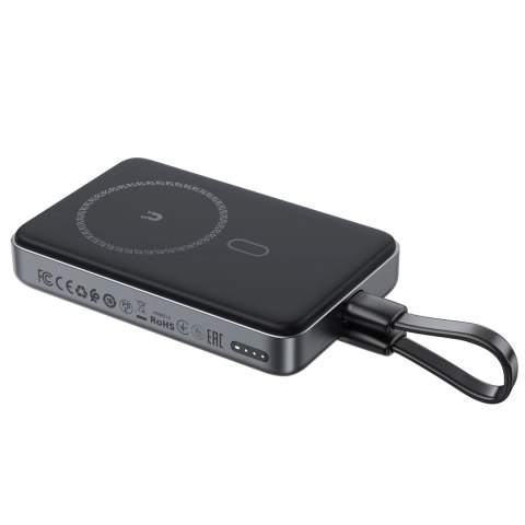 Powerbank Acefast M10 magnetyczny 2x USB-C PD 30W z ładowaniem indukcyjnym 15W i kablem USB-C - czarny Powerbank Acefast M10 magnetyczny 2x USB-C PD 30W z ładowaniem indukcyjnym 15W i kablem USB-C - czarny