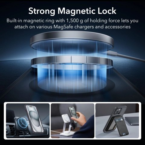 Zestaw ESR Classic Pro Set Halolock MagSafe etui + szkło na wyświetlacz i aparat na iPhone 15 - czarny Zestaw ESR Classic Pro Set Halolock MagSafe etui + szkło na wyświetlacz i aparat na iPhone 15 - czarny