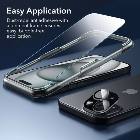 Zestaw ESR Classic Pro Set Halolock MagSafe etui + szkło na wyświetlacz i aparat na iPhone 15 - czarny Zestaw ESR Classic Pro Set Halolock MagSafe etui + szkło na wyświetlacz i aparat na iPhone 15 - czarny