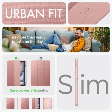 Etui Spigen Urban Fit na iPad Air 10.9'' 4/5 2020-2022 / 11.6'' 2024 - różowe Etui Spigen Urban Fit na iPad Air 10.9'' 4/5 2020-2022 / 11.6'' 2024 - różowe