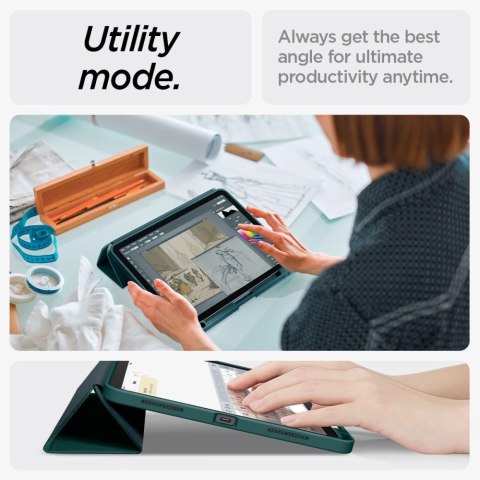 Etui Spigen Urban Fit na iPad Air 10.9'' 4/5 2020-2022 / 11.6'' 2024 - zielone Etui Spigen Urban Fit na iPad Air 10.9'' 4/5 2020-2022 / 11.6'' 2024 - zielone