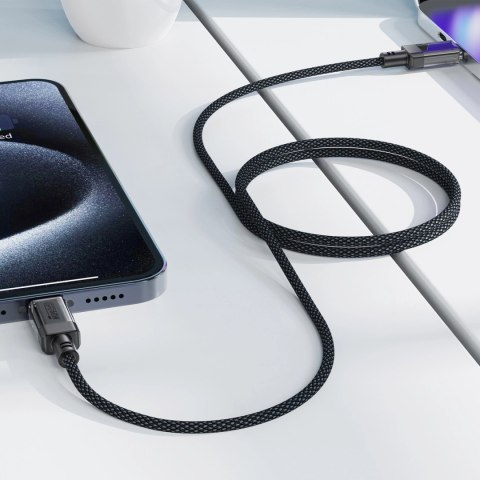 Kabel Acefast C12 USB-C / USB-C PD 60W 480Mb/s z nylonowym oplotem - czarny Kabel Acefast C12 USB-C / USB-C PD 60W 480Mb/s z nylonowym oplotem - czarny