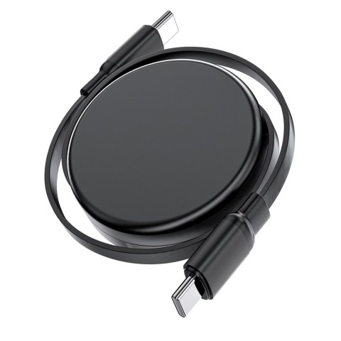 Kabel Acefast C13-03 USB-C - USB-C 60W zwijany - czarny Kabel Acefast C13-03 USB-C - USB-C 60W zwijany - czarny