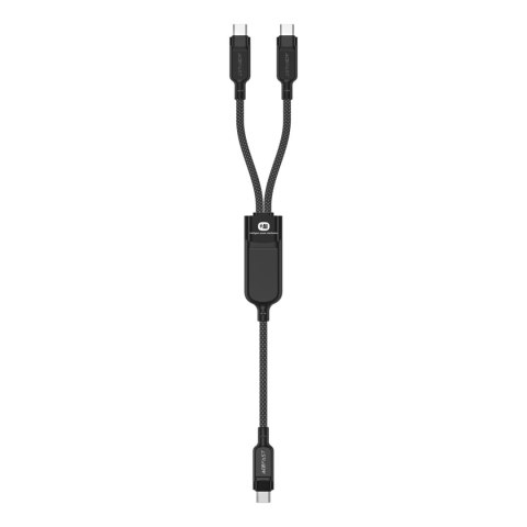Kabel Acefast C5 USB-C - USB-C / USB-C 2w1 100W 480Mb/s - czarny Kabel Acefast C5 USB-C - USB-C / USB-C 2w1 100W 480Mb/s - czarny