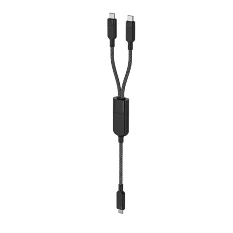 Kabel Acefast C5 USB-C - USB-C / USB-C 2w1 100W 480Mb/s - czarny Kabel Acefast C5 USB-C - USB-C / USB-C 2w1 100W 480Mb/s - czarny